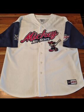 Authentic Walt Disney World Mickey All-Stars Adult Large Baseball Jersey 28